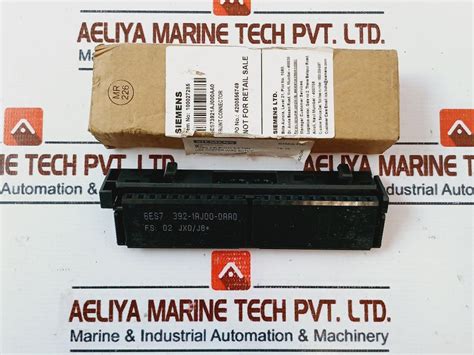 Siemens Simatic Es Aj Aa Front Connector Aeliya Marine