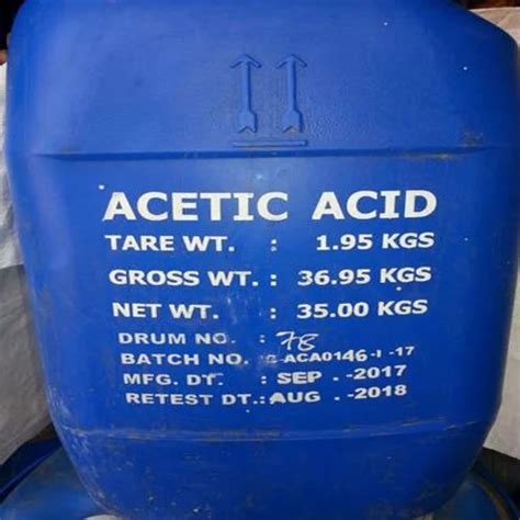 Acetic Acid Glacial For Food Industry 25 Kg At Rs 58 Kg In New Delhi