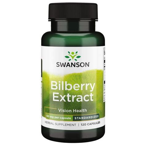 Swanson Superior Herbs Bilberry Extract Standardized 60 Mg 120 Caps