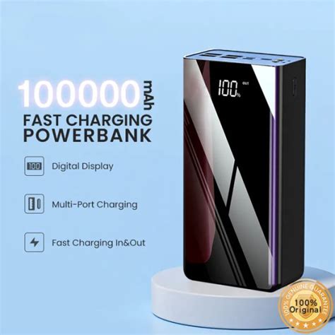 AKA Power Bank Original Brand 100000mAh High Capacity Battery Portable