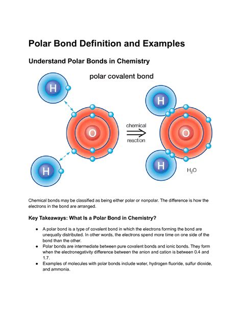 SOLUTION: Polar bond definition and examples - Studypool