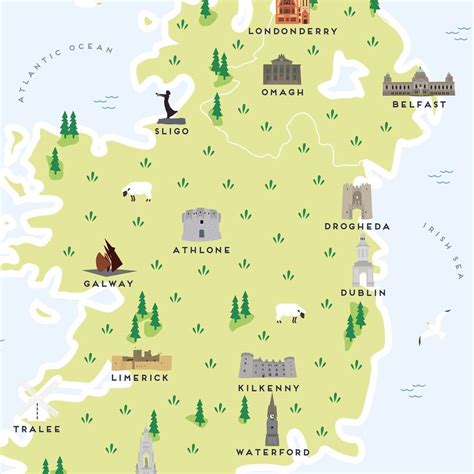 Map Of Ireland Printable Free Coloring Pages