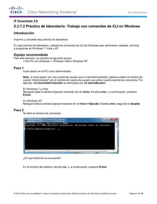 Practica Lab Working With Cli Commands In Windows Pdf