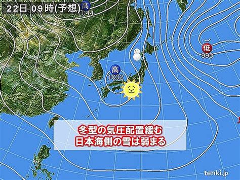 【画像】週末 冬型緩んで日本海側の雪は弱まる 来週は南岸低気圧で太平洋側で雨や雪 13 ライブドアニュース