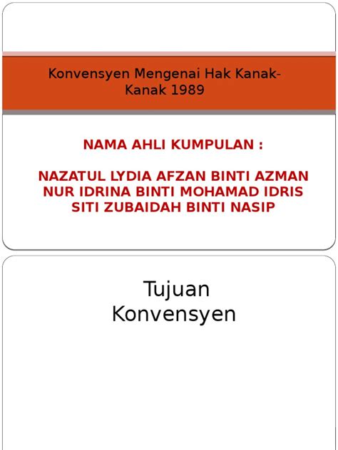 Konvensyen Mengenai Hak Kanak-Kanak | PDF