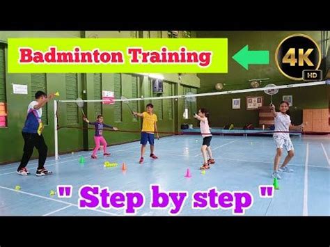 " Step by Step " Badminton Training For Beginners 🔴 Badminton Drills 🔴 ...