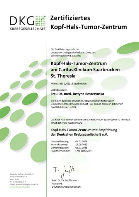 Kopf Hals Tumorzentrum