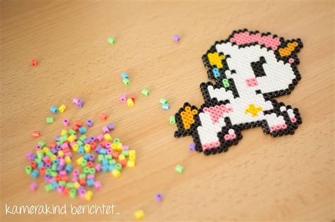 Bügelperlen Einhorn unicorn perler beads kawai Basteln Manua