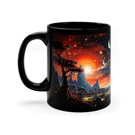 Space Coffee Mugs Galaxies Outer Space Coffee Mug Planets Black