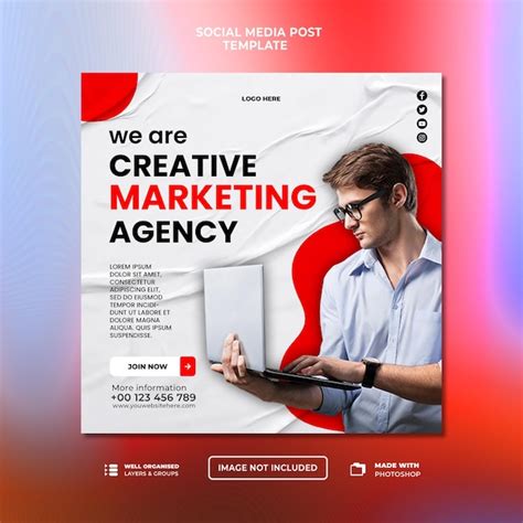 Premium Psd Digital Marketing Agency Social Media Post Template