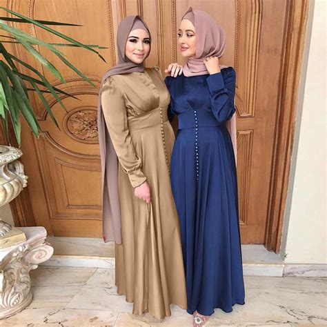 Muslim Abaya Eid Mubarak Women Maxi Dress Rhinestone Turkish Dubai