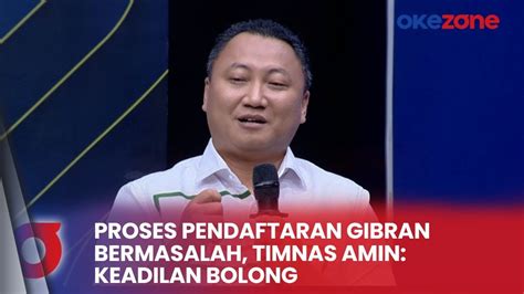 Pendaftaran Gibran Bermasalah Timnas Amin Kpu Tidak Profesional