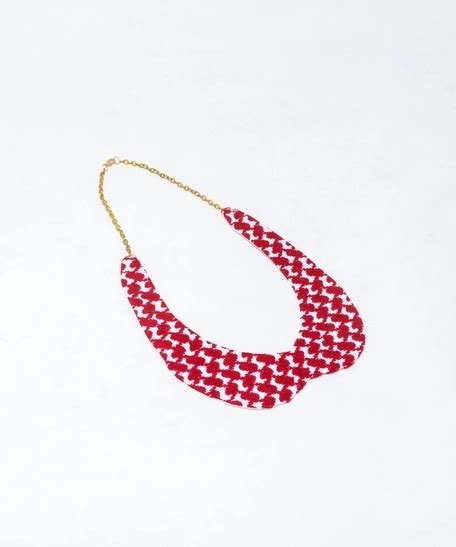 Long Necklace with Keffiyeh & Shemagh Patterns - Multiple Designs - Keffiyeh Pattern - Souq Fann