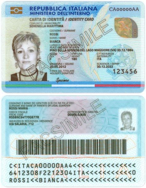 Italian ID Card Original Documents Services