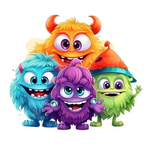 Halloween Costume Party Group Of Monster Costume With Night Cartoon Illustration Halloween