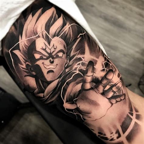 Tatuagem Do Majin Vegeta No Estilo Realista Vejam Mais Tatuagens Do