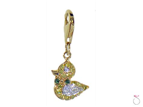 Diamond Yellow Gold Duck Charm Pendant 14K – SOLITAIRE JEWELERS