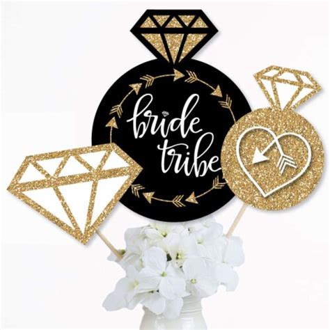 Big Dot Of Happiness Bride Tribe Bridal Shower Bachelorette Centerpiece Table Toppers 15 Ct