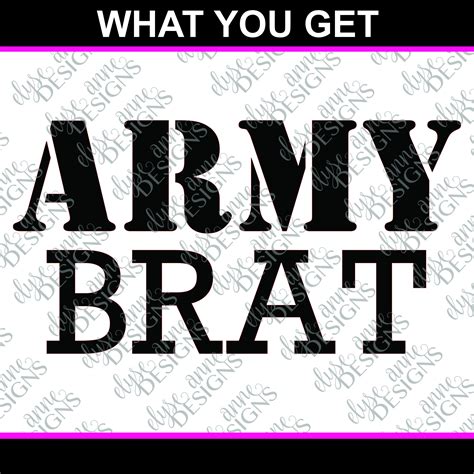 Svgdfx Instant Download Army Brat Military Theme Infant Etsy