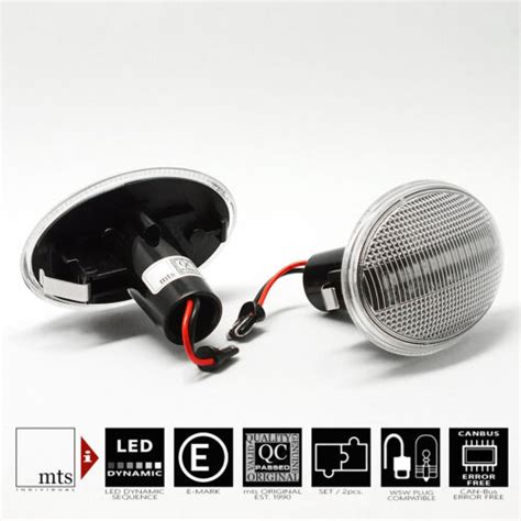 WEISSE Dynamische LED Seitenblinker Mini Cooper S One JCW R55 R56 R57