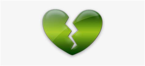 Download Broken Heart Clipart Icon Green Broken Heart Emoji