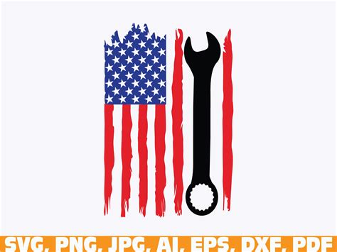 Mechanic Svgmechanic Flag Svg Mechanic American Flag Svg Etsy