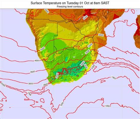 Swaziland Surface Temperature On Tuesday Aug At Am Sast