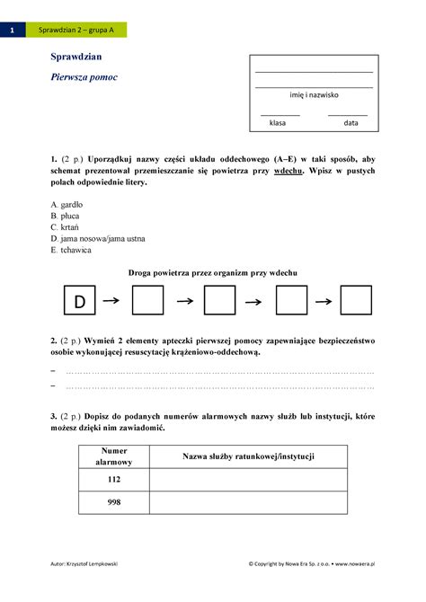Sprawdzian Edb Pierwsza Pomoc Sprawdzian Pierwsza Pomoc P