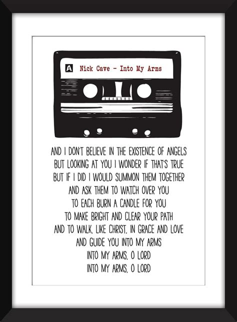 Into My Arms Lyrics Unframed Nick Cave Print - Etsy