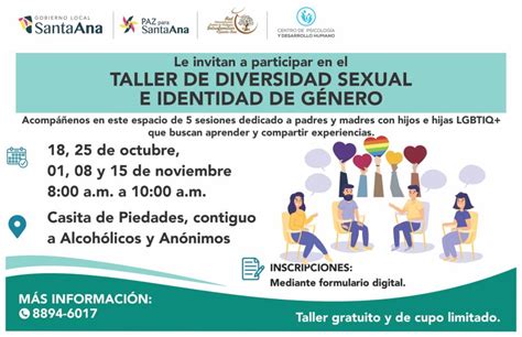 Apertura Talleres De Diversidad Sexual E Identidad De Género Gobierno Local De Santa Ana