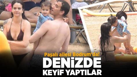 Selahattin Paşalı ile Lara Tümer Bodrum da Minik kızlarıyla deniz