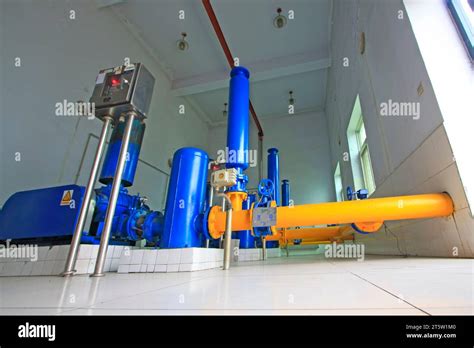 Sewage Treatment Plant Blower Group Closeup Of Photo Stock Photo Alamy