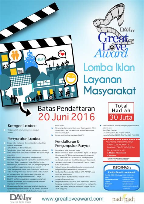 Lomba Iklan Layanan Masyarakat Great Love Award 2016 AtmaGo