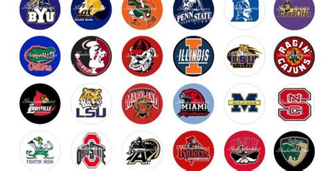 College Football Logos Printable Digital Collage By Shadowdancer2 3