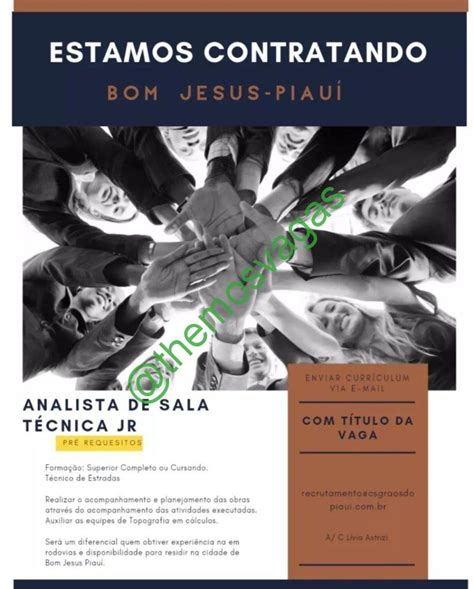 Analista de Sala Técnica Bom Jesus PI 01 vaga s Themos Vagas