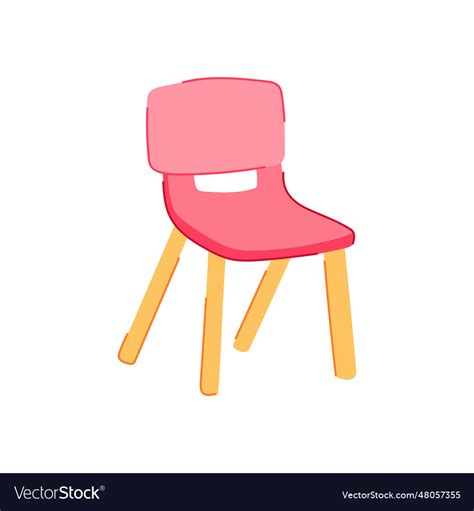 Happy kid chair cartoon Royalty Free Vector Image