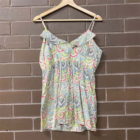 Bnwt Witchery Womens Size 12 Mulitcoloured Print Silk Cami