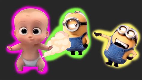 9 Minions Fart Sound Variations In 43 Seconds Baby Boss Effect