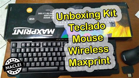 UNBOXING KIT TECLADO MOUSE WIRELESS DA MAXPRINT YouTube