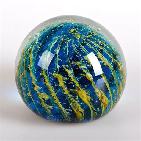 Antiques Atlas Mdina Swirl Glass Paperweight As645a248 YAG0255 3607