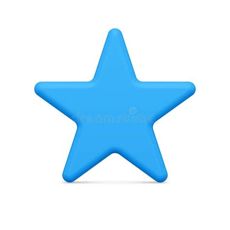 Realistic Blue Classic Five Pointed Star Decorative Design Best Award