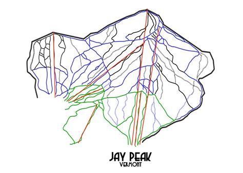 Jay Peak Trail Map Poster By Bookified Displate