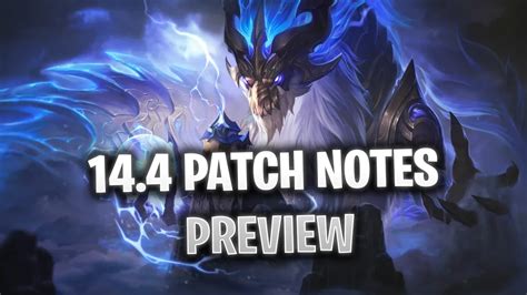 lol  patch notes preview champion  item