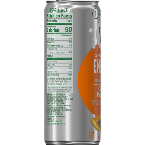 V8 Sparkling Energy Orange Pineapple Energy Drink 115 Fl Oz Can