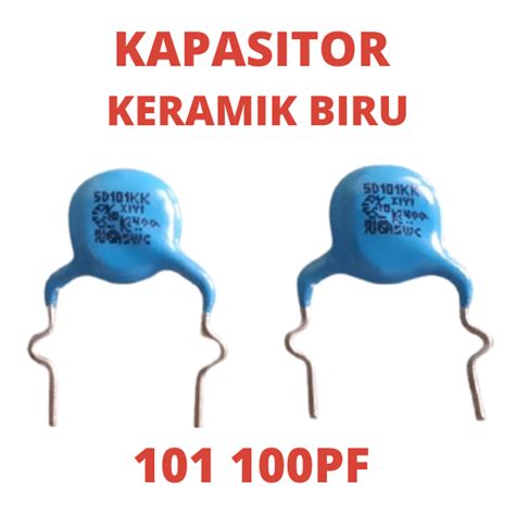 KAPASITOR KERAMIK 101 100pF BIRU 1 BIJI KERAMIC CERAMIC 100 PF 101PF