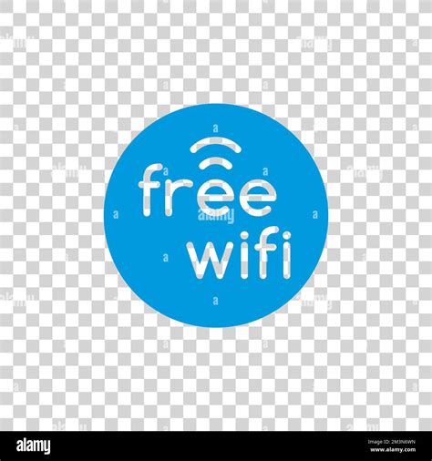 Free Wifi Sign On Transparent Background Blue Circle Icon With Text