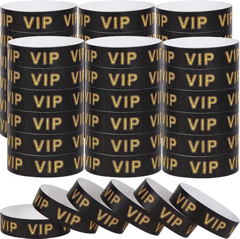 Amazon Pcs Vip Wristbands Paper Waterproof Gold Bracelets Vip