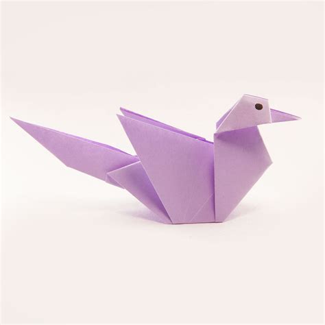 Птичка оригами из бумаги - быстро и легко | Голубь оригами| Origami ...