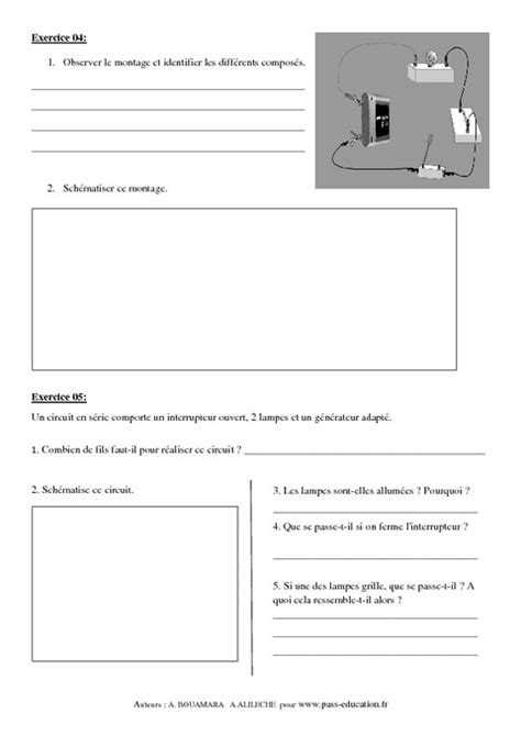 Circuit Lectrique Exercices Corrig S Me Physique Chimie