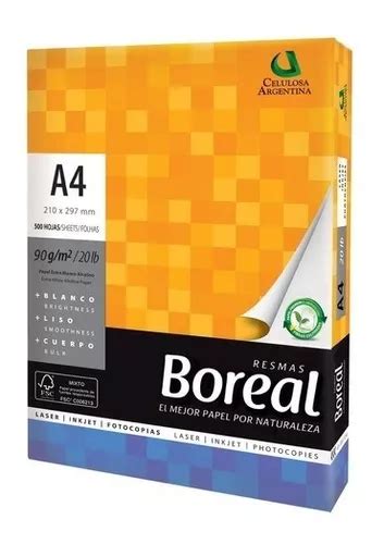 Resma A Boreal Gramos Hojas Mm X Mm Papel Obra